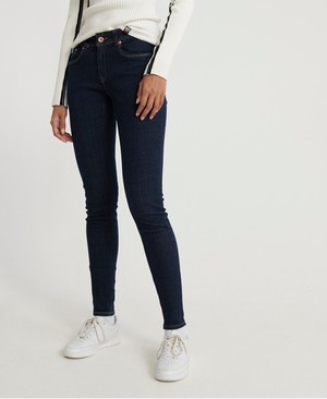 Superdry Cassie Skinny Női Farmer Sötétkék | SWBDM8905